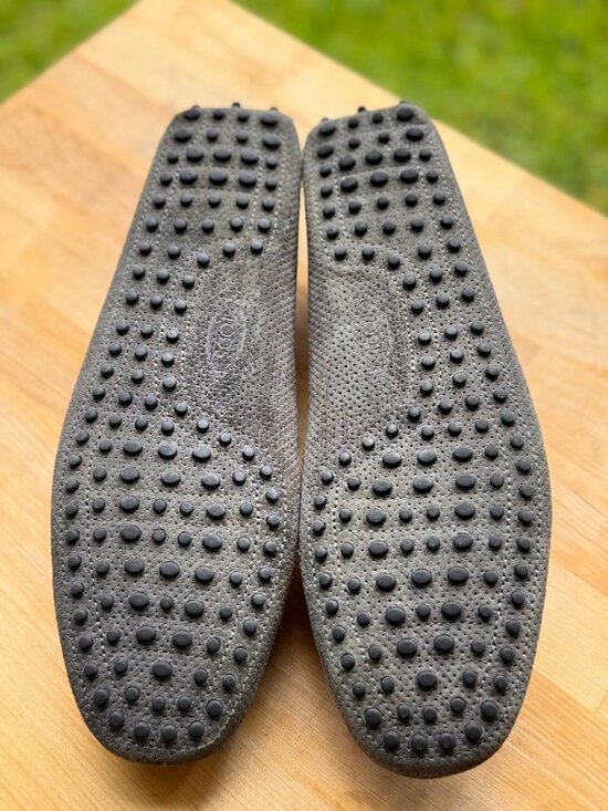 Tod’s Men\'s Suede Loafers Gray Men’s Size 10 US Made in Italy main image 4